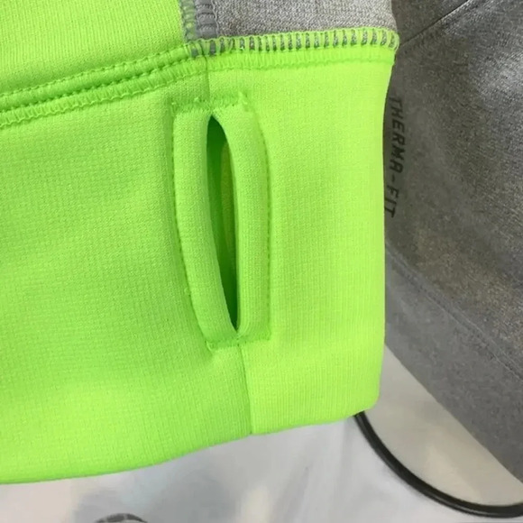 NEW Nike Therma-Fit Full Zip Hoodie Fleece Athletic Fit Flash Lime Womens Medium - Picture 5 of 7